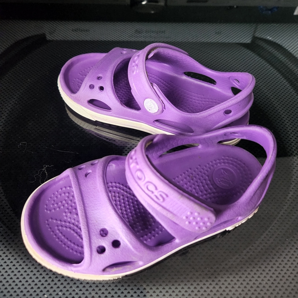 Child's croc sandals purple